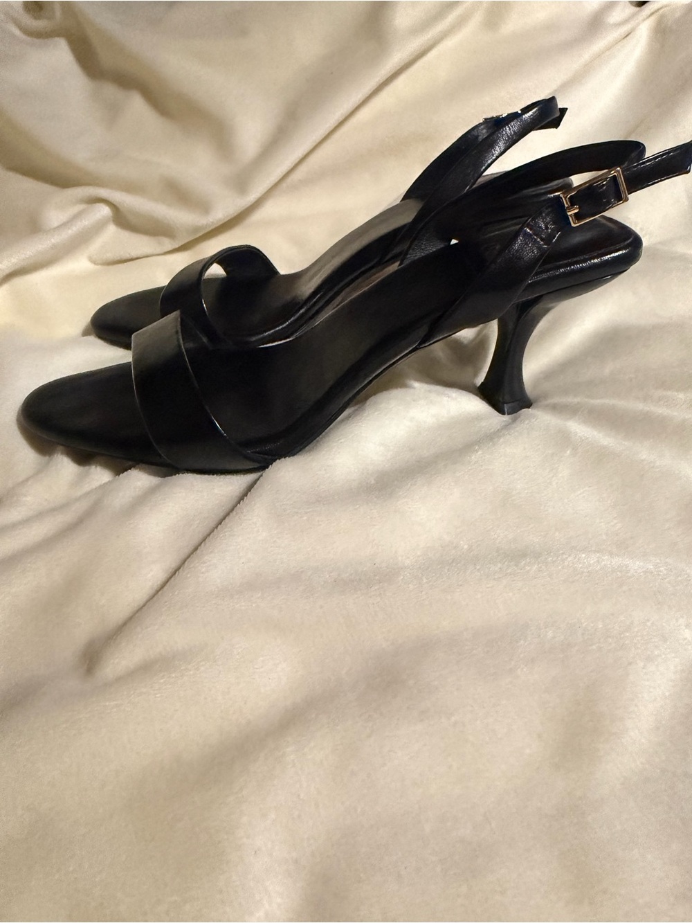Jeffrey Campbell Augustine Black Slingback Kitten Heels Size 6.5